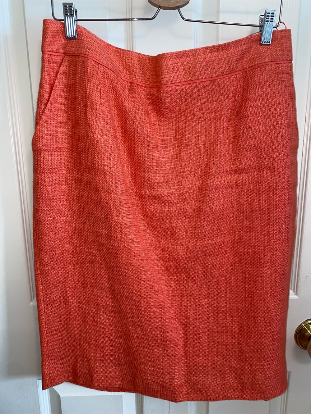 J. Crew Tailored Coral Pencil Skirt Size 14